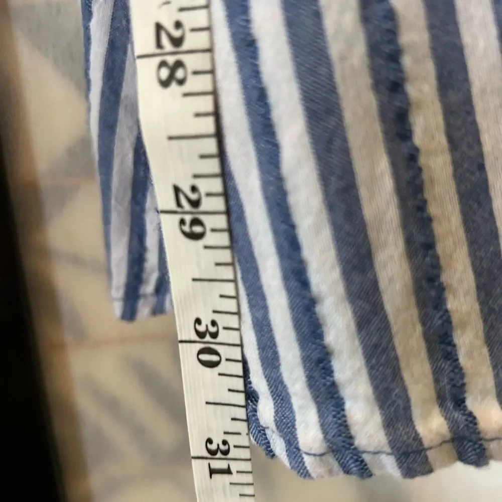 AE Peasant Stripe Puff Sleeve Mini Dress S - Picture 11 of 12